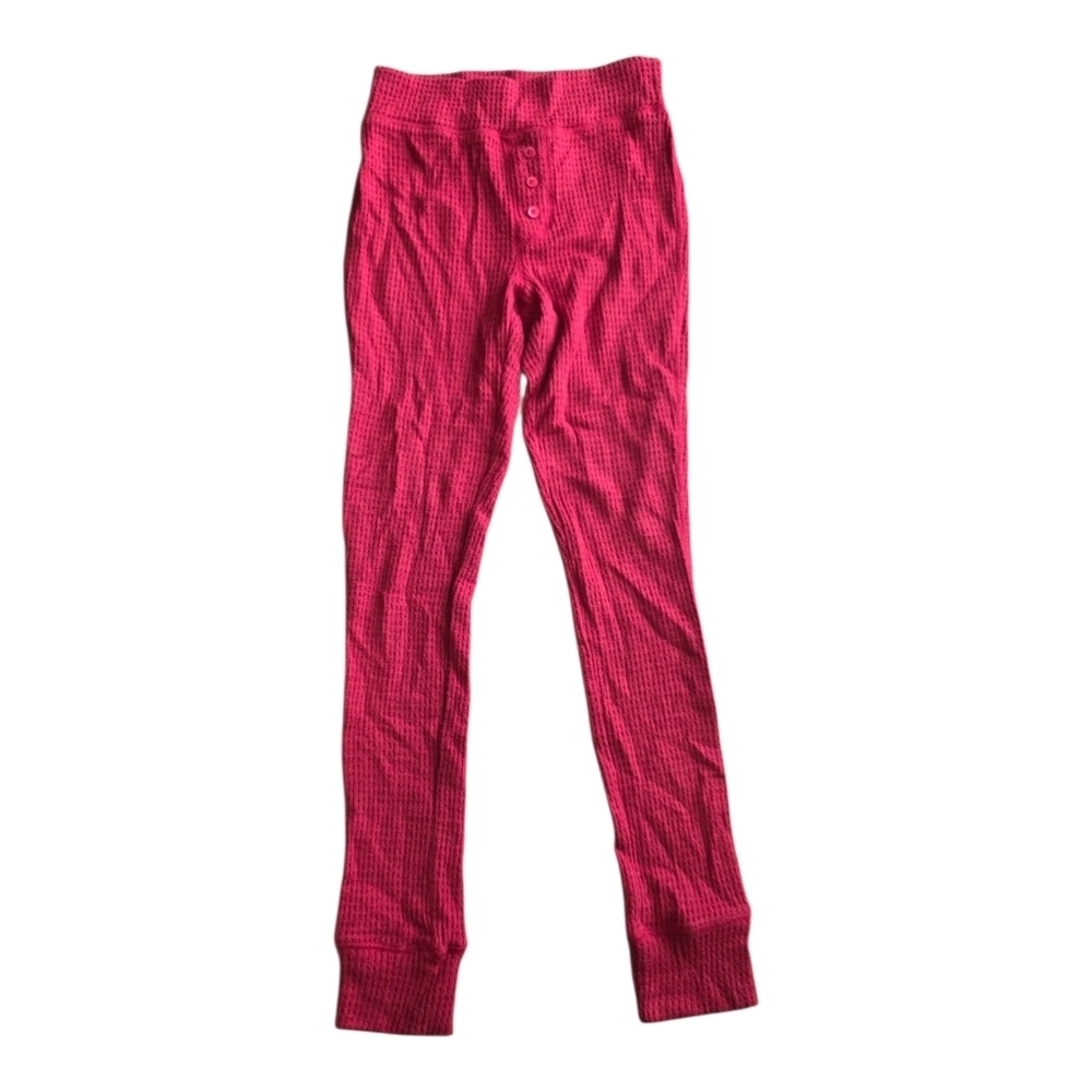 Aerie Red Waffle Knit Pajama Lounge Leggings S
